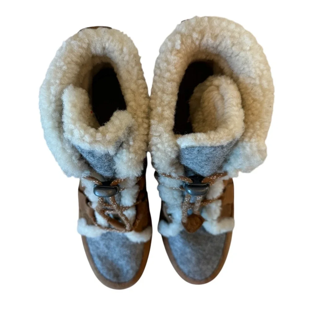 Sorel Joan of Arctic II Sherling Wedge Boots Women's 7.5